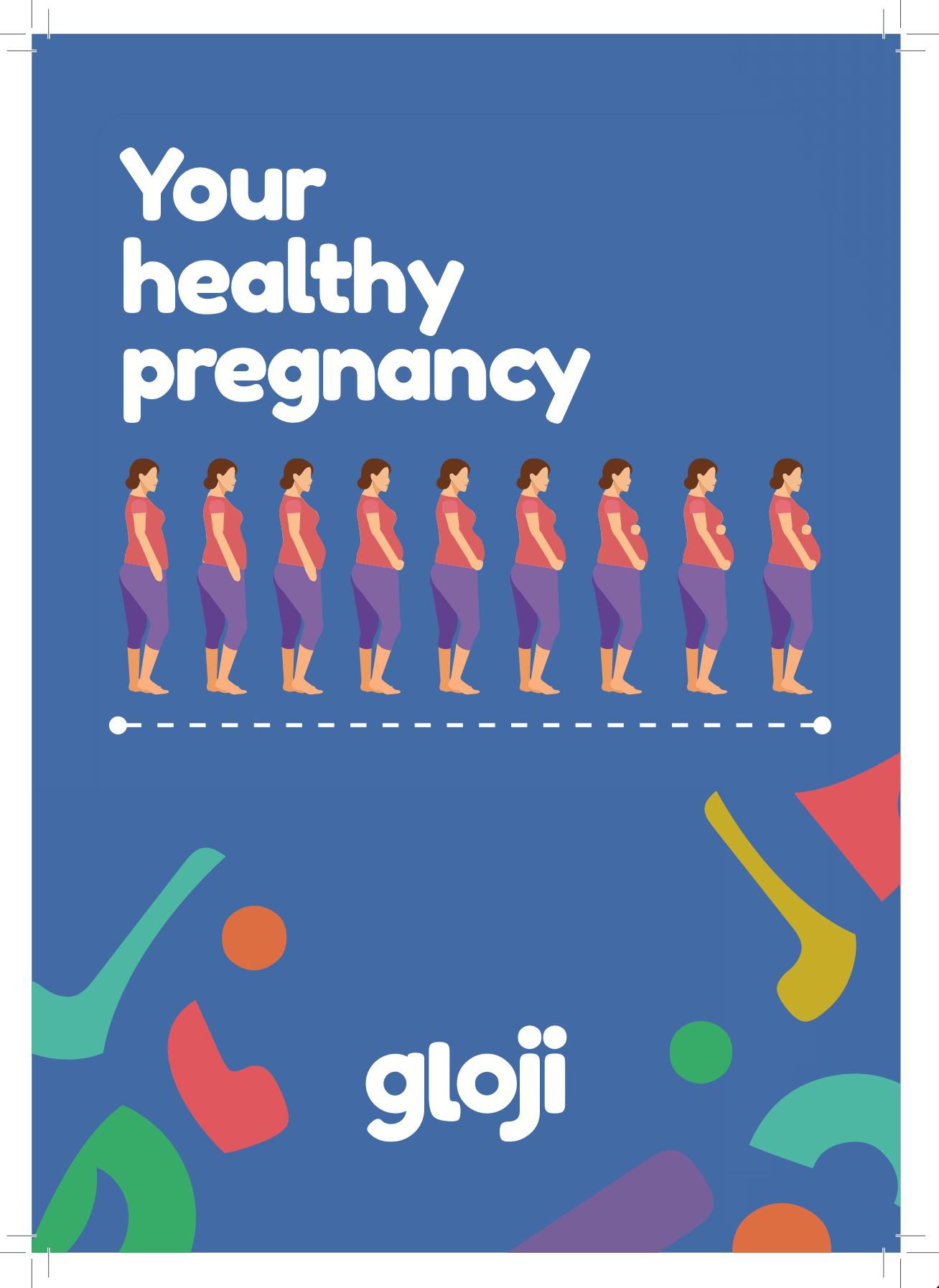 Healthy Pregnancy booklet cover for Gloji