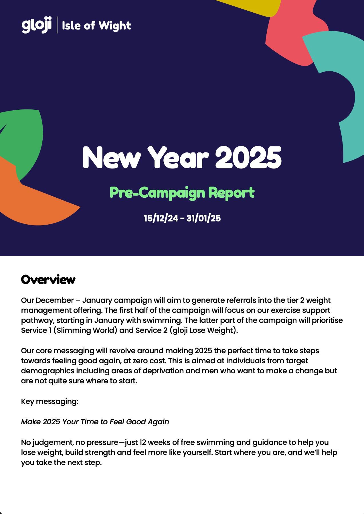 Gloji Isle of Wight pre-campaign report cover